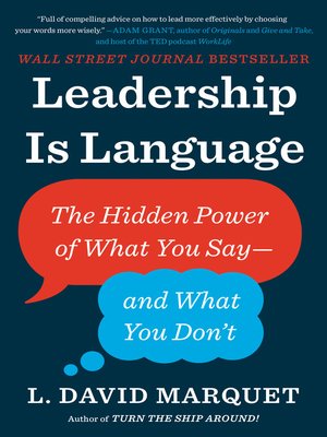 cover image of Leadership Is Language